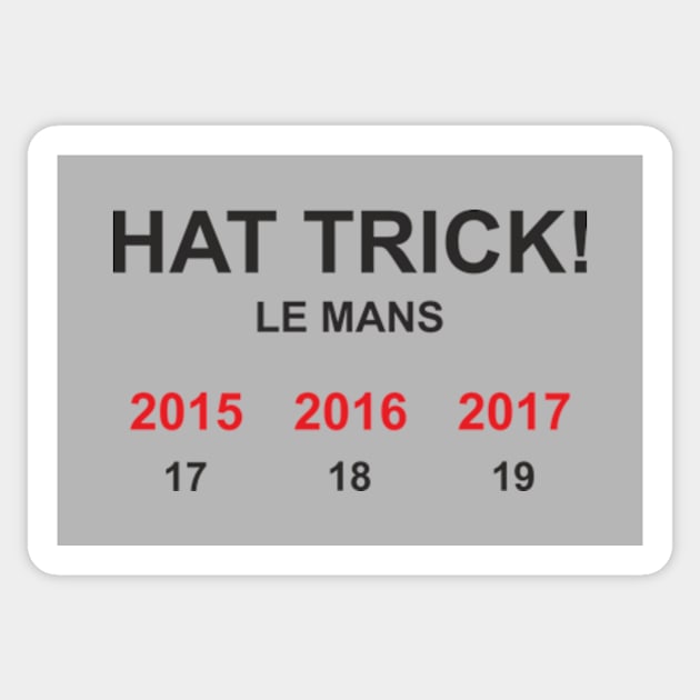 Hat Trick Le Mans Sticker by 710Designs